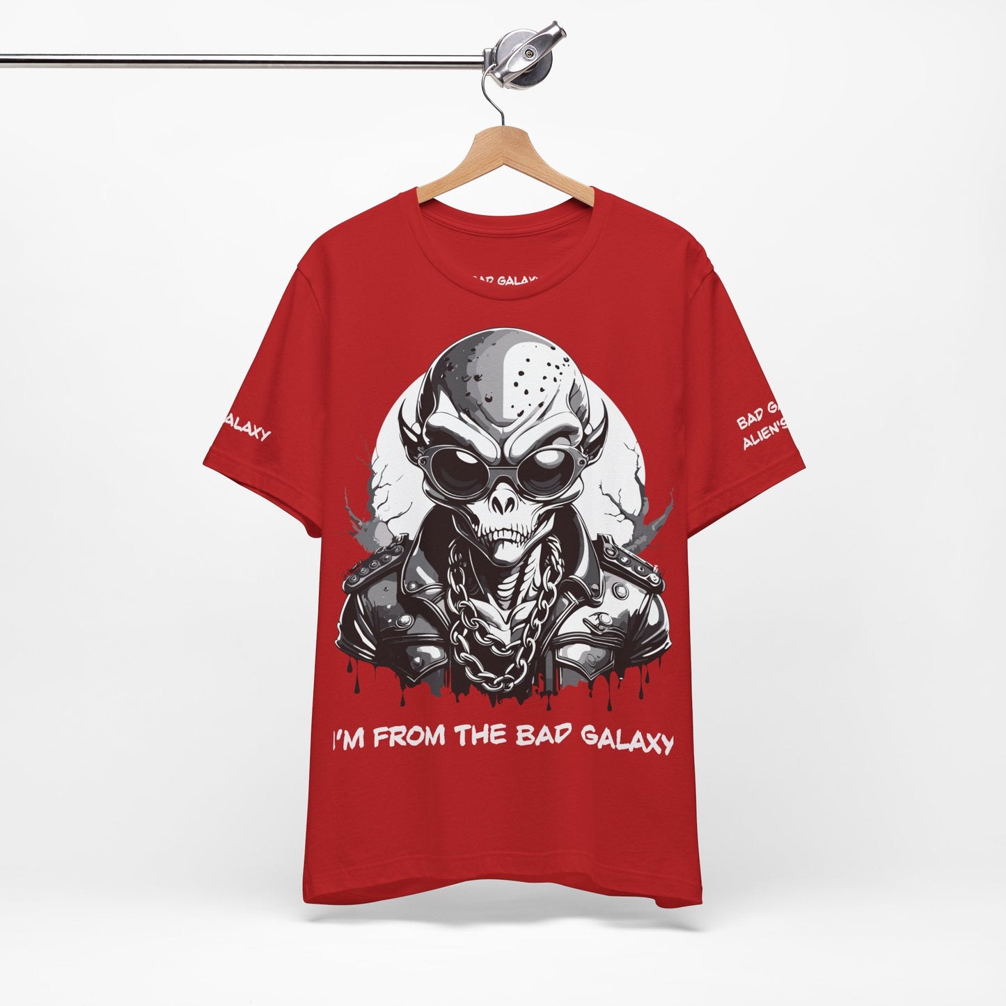 Alien Tee Shirt From Bad Galaxy 100 Percent Cotton Made to Order Eco Friendly Non Toxic Inks