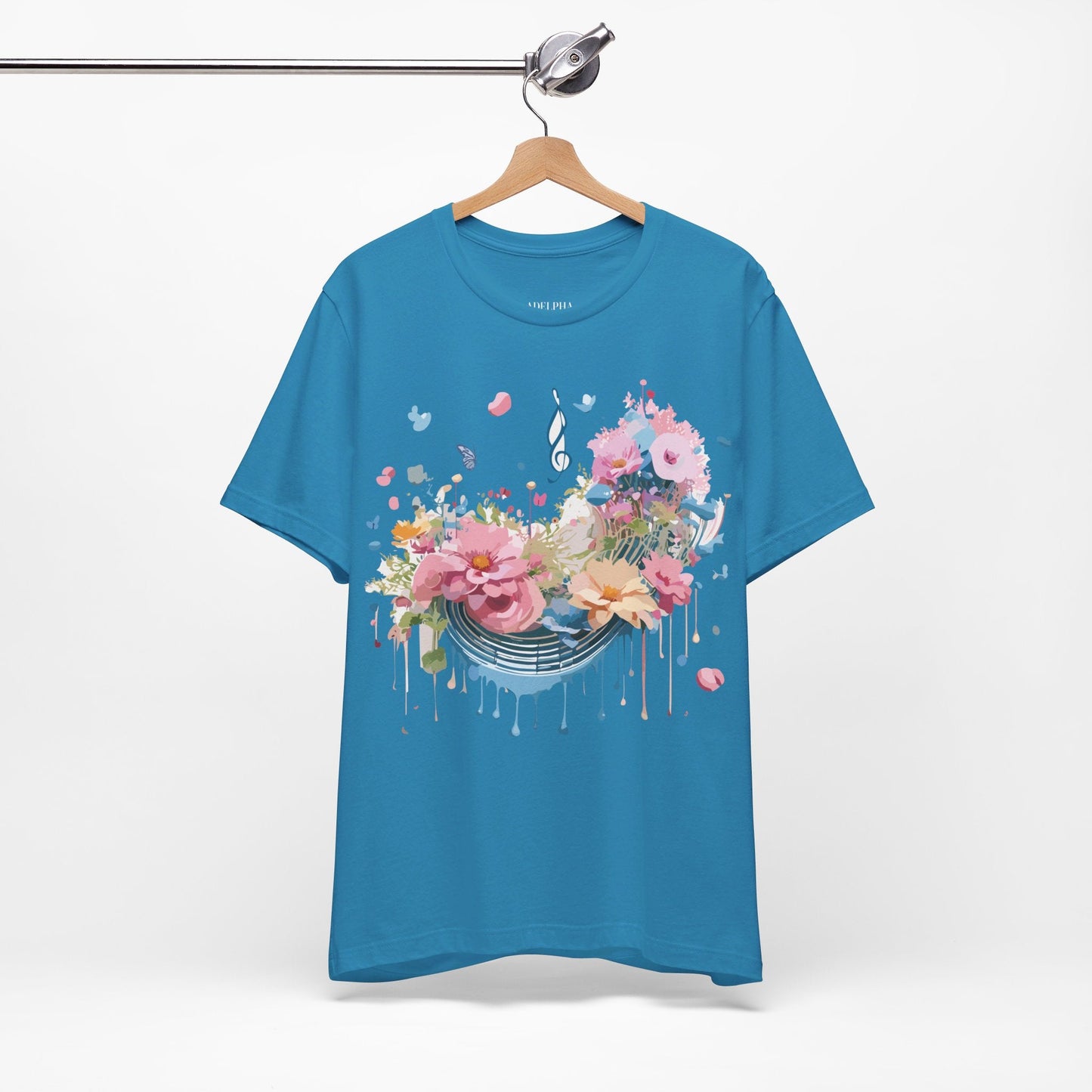 Music Graphic T Shirt Unisex Short Sleeve Jersey Tee Adelpha Vintage Inspired Art