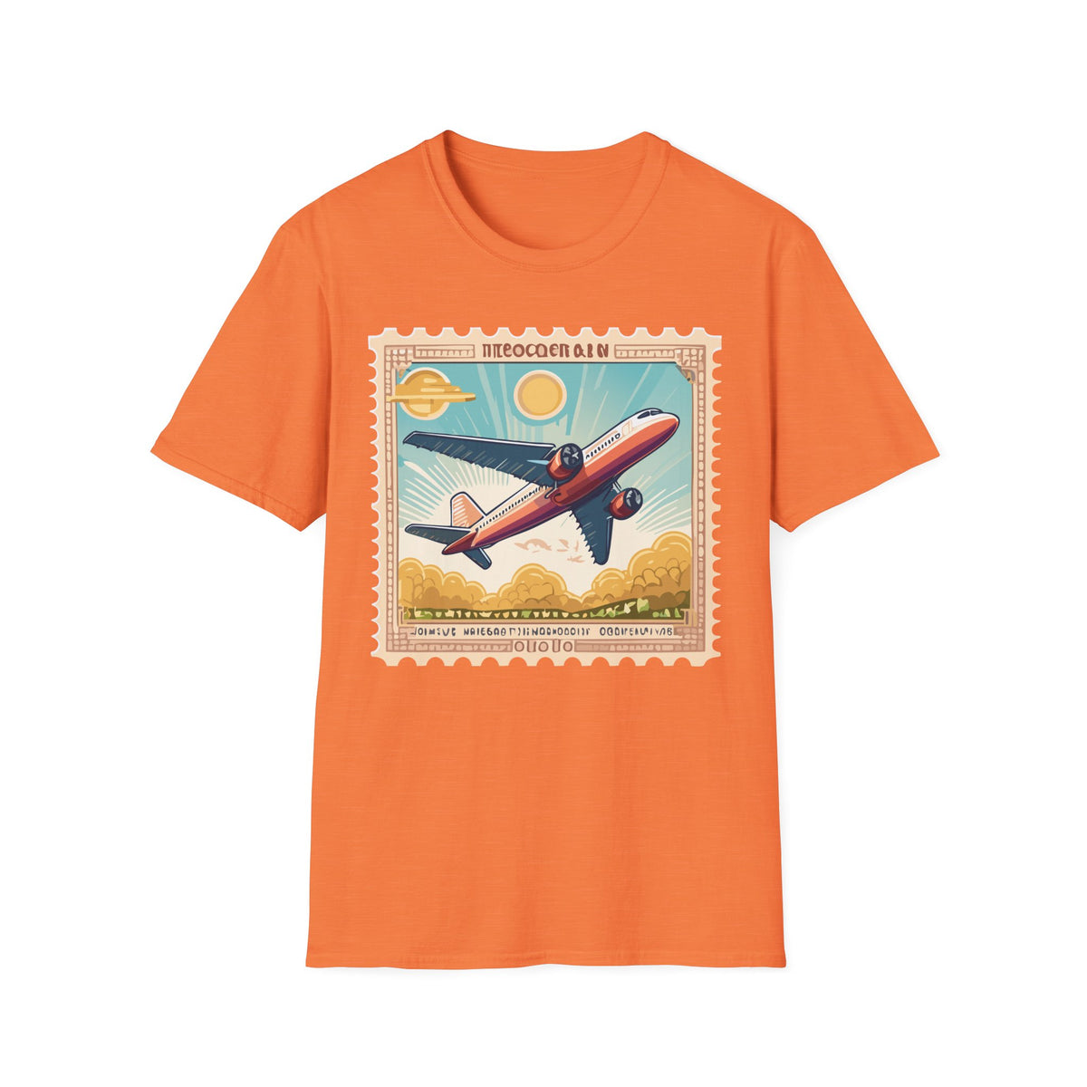 Vintage Airplane Poster T-Shirt | Retro Travel Aviation Art