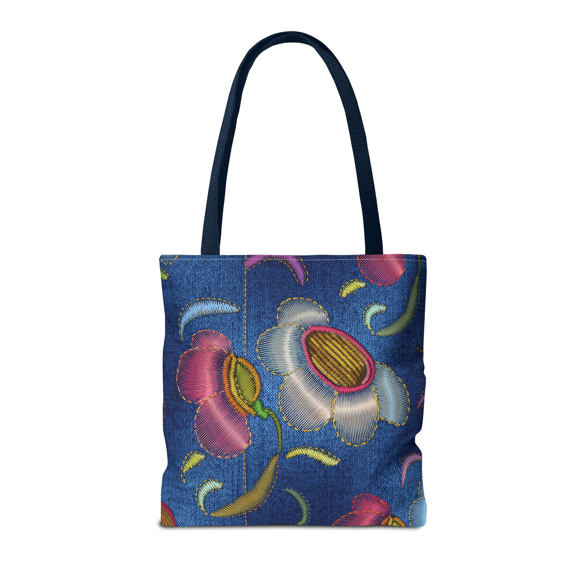 Denim Fabric Imitation Print Unisex Canvas Bag Poly Spun 3 Sizes Tote Bag 159-7