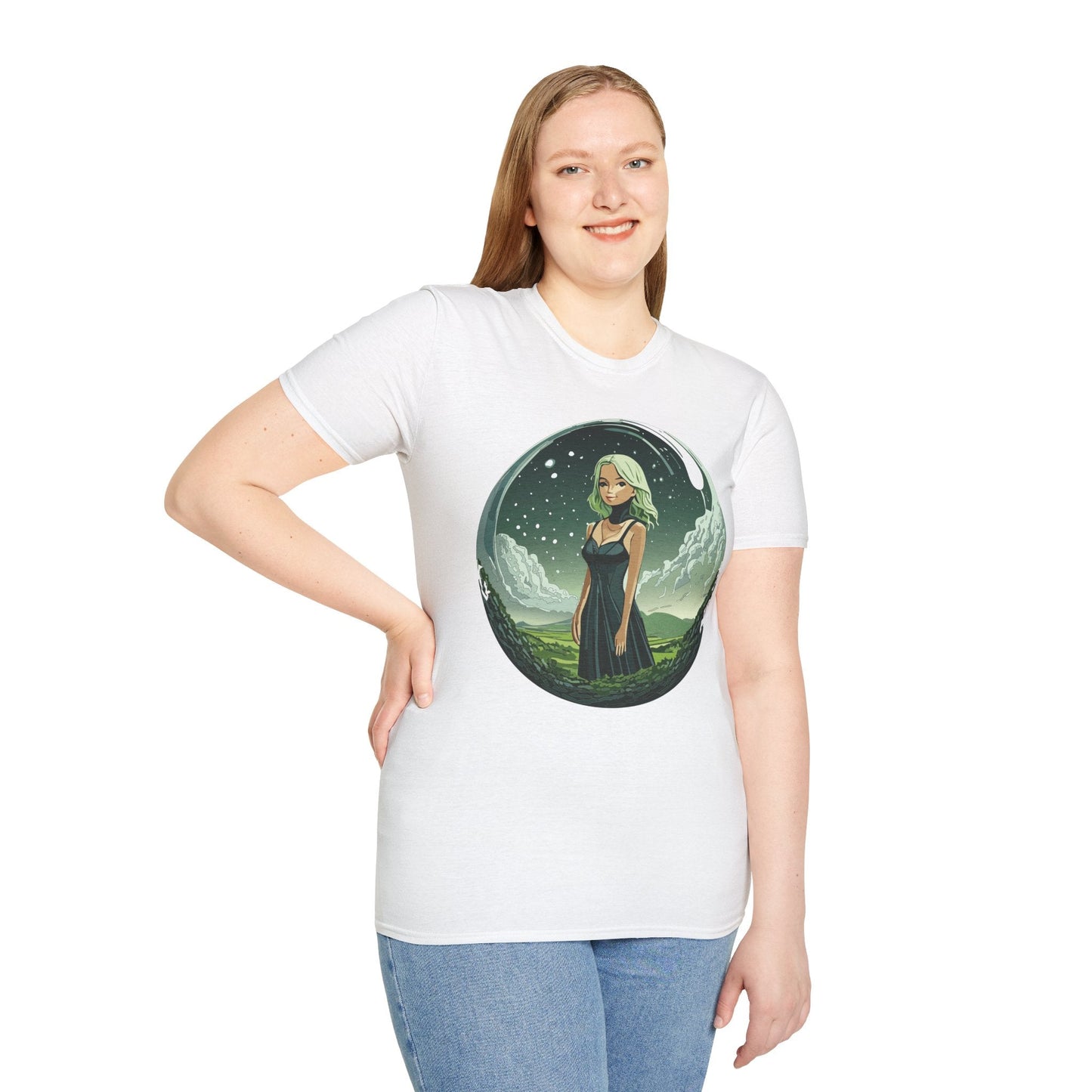 Womens Graphic T Shirt Art Design Tee Ladies Short Sleeve Softstyle 64000 Cotton Ring Spun