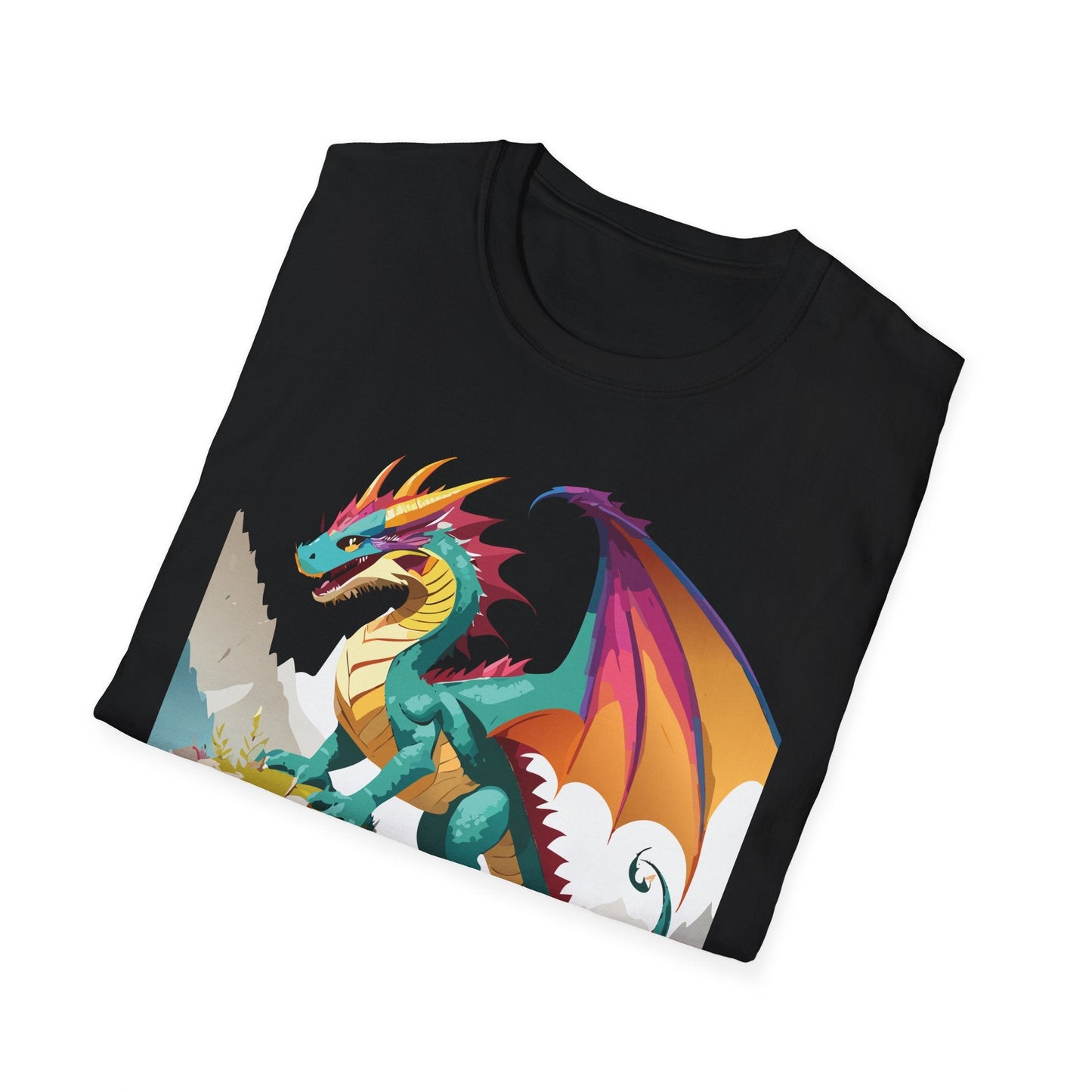 Dragon T Shirt Unisex Dragon Shirt With Animal Art Design Softstyle Cotton Tee Shirt