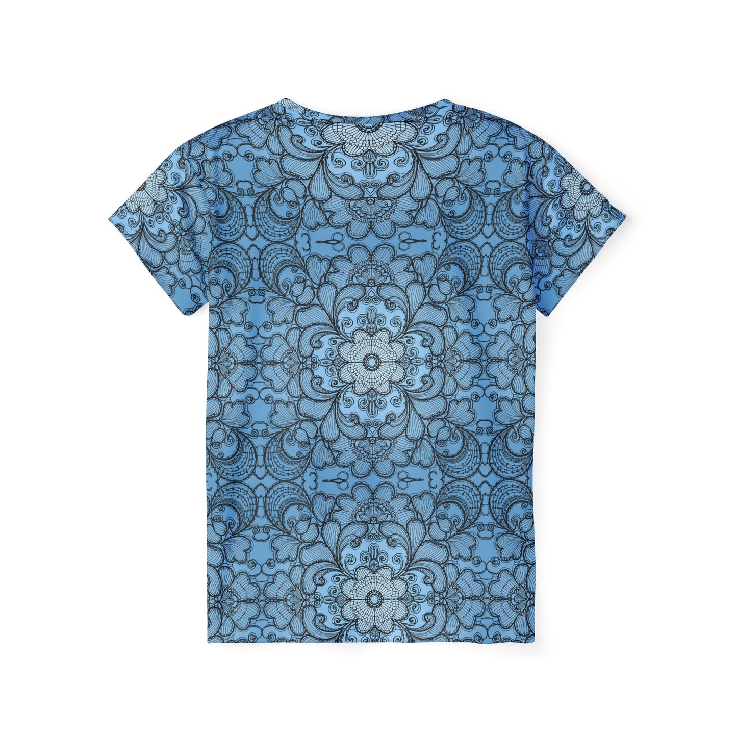 Lace Print Poly Shirt, Poly Shirt with Lace Print, Lace Shirt 30