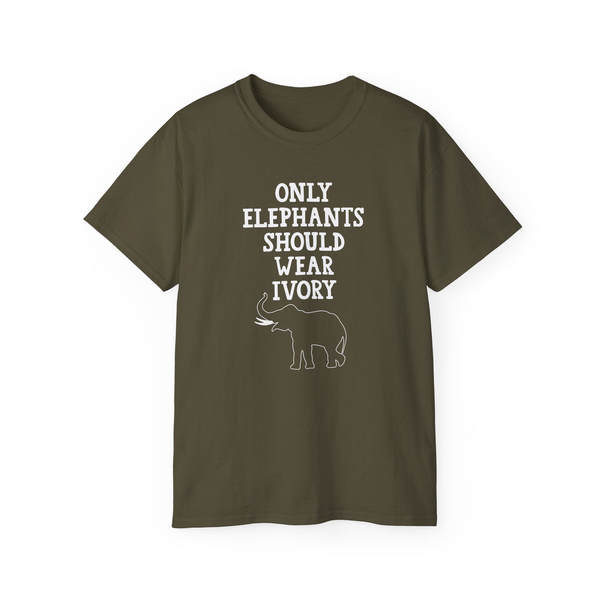 Only Elephants Should Wear Ivory T-Shirt | Elephant Conservation Tee