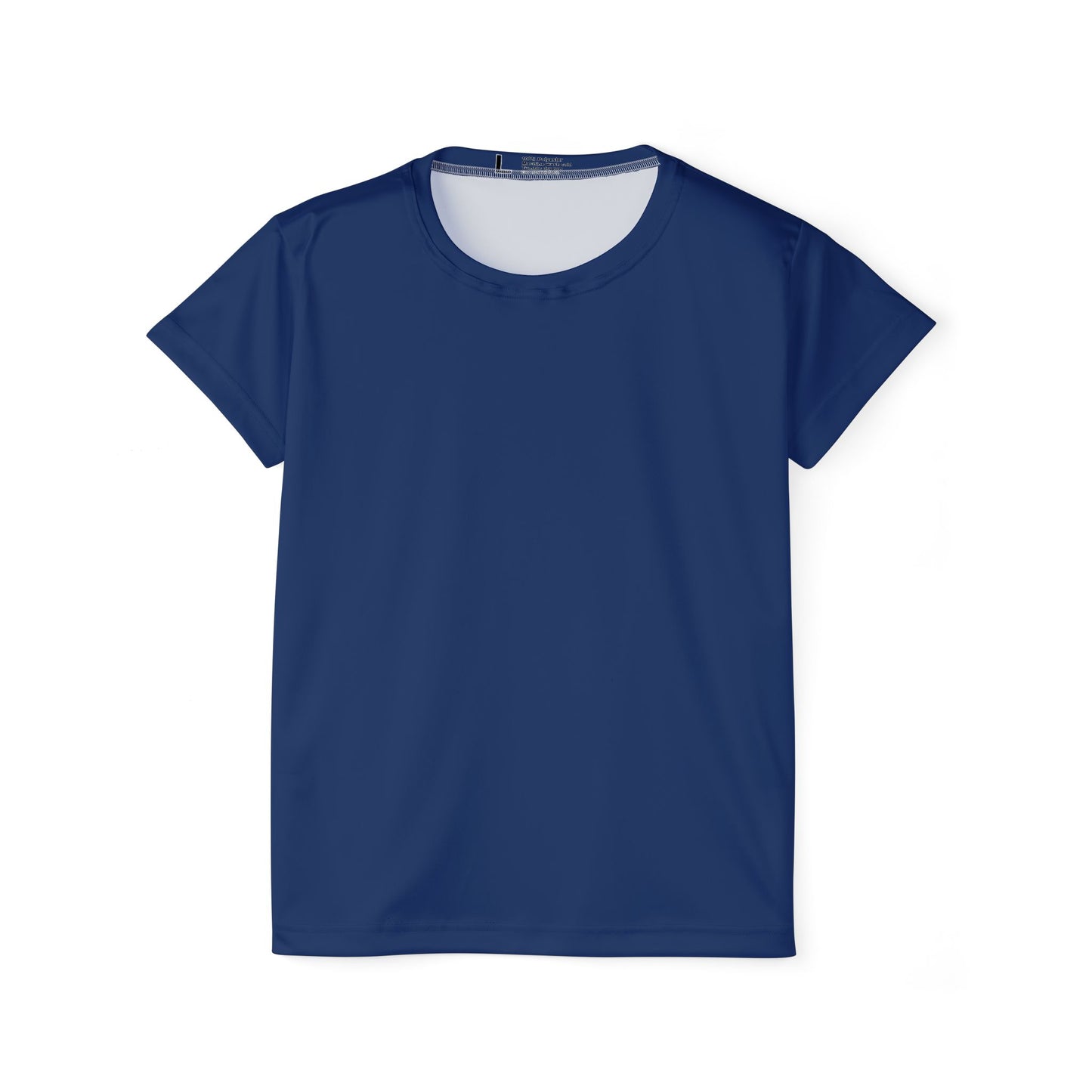 Oxford Navy Solid Color Print Women's Sports Jersey Short Sleeves Poly Athletic Tee