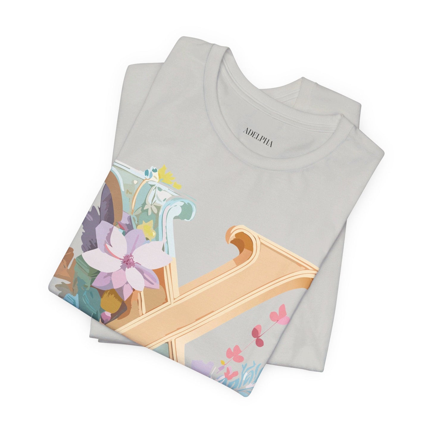 Letter X Shirt Unisex Graphic Tee Adelpha Vintage Inspired Artwork Short Sleeve Edition