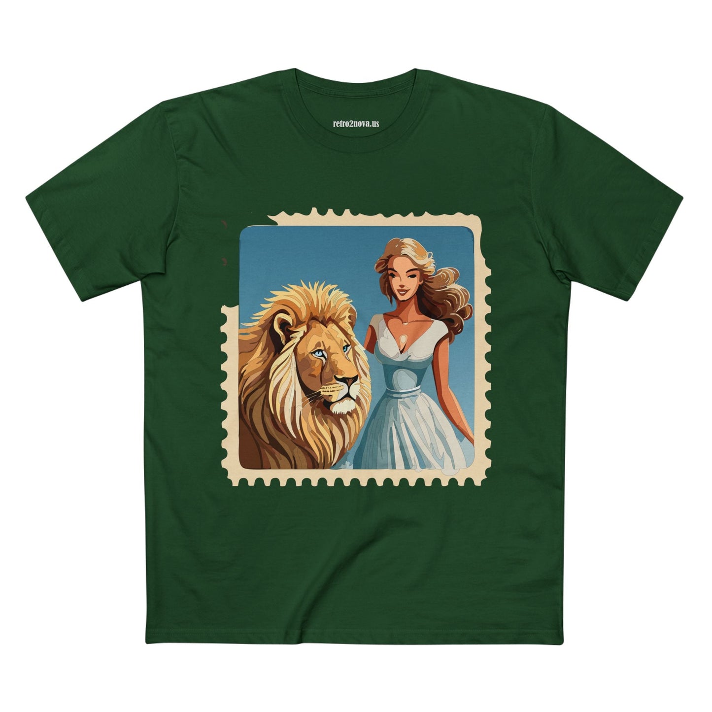 Postage Stamp Shirt Unisex Premium Cotton Tee With Original Art Design Retro2Nova PS54