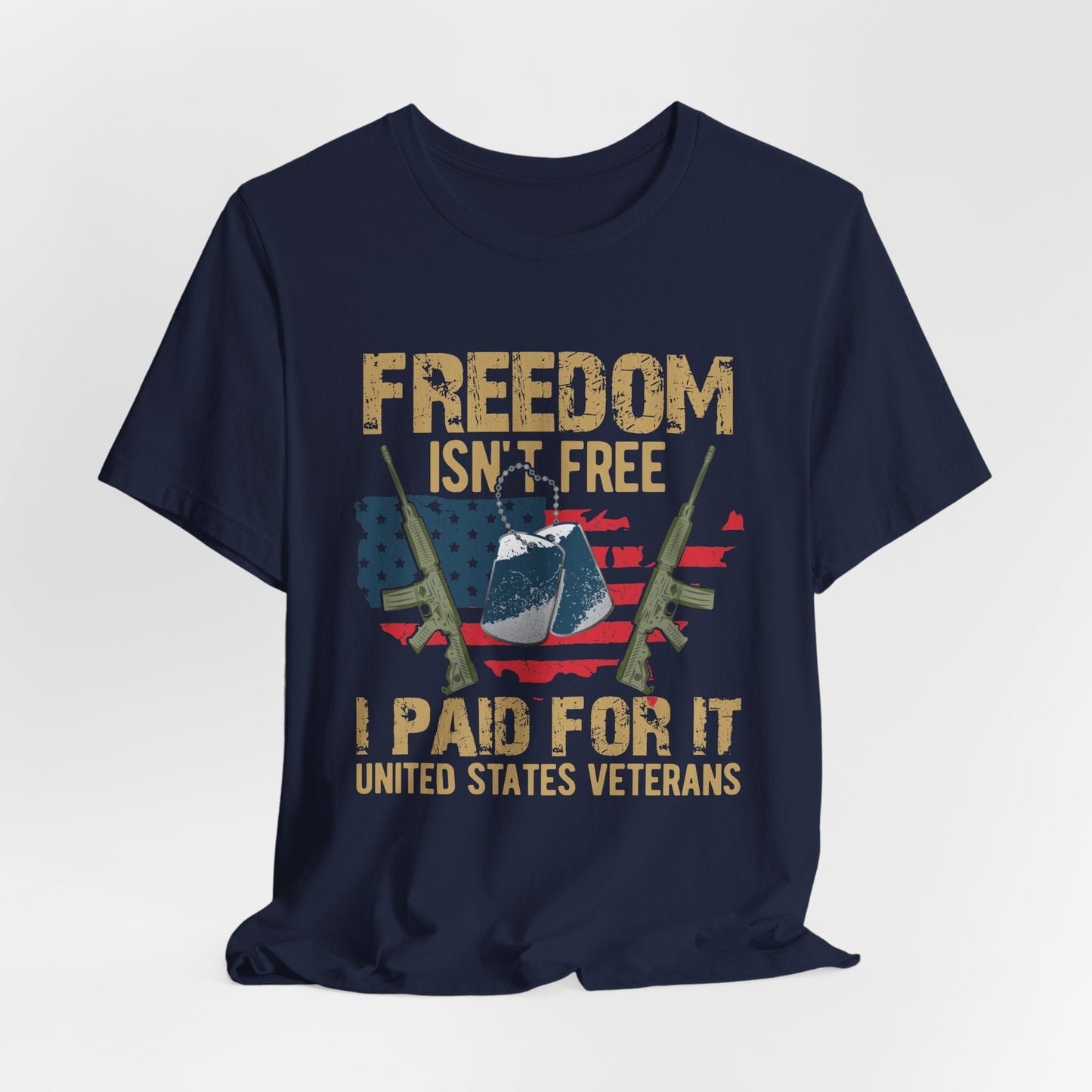 Army Veteran Patriotic Graphic Design Unisex Cotton T-Shirt v19