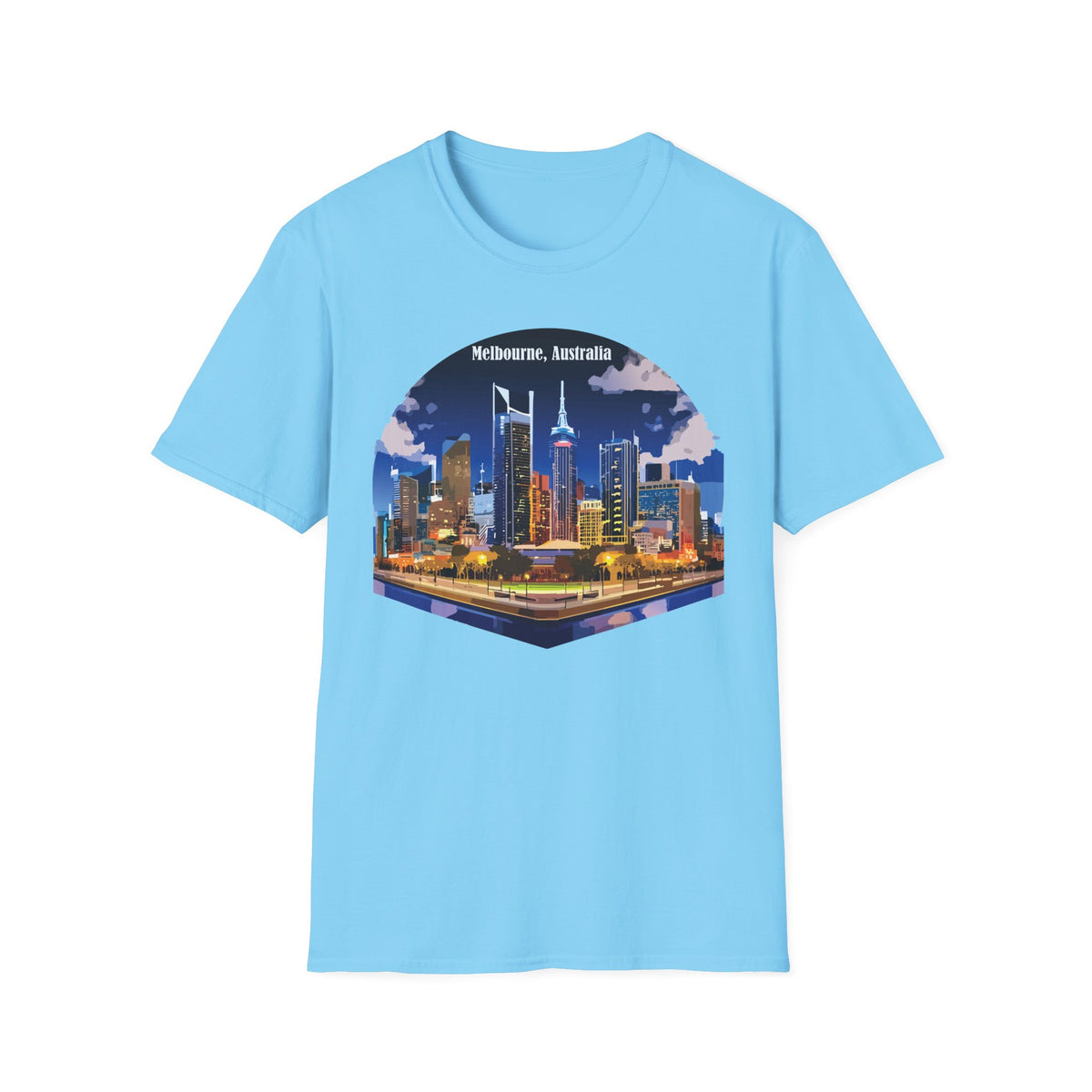Melbourne Australia Skyline T-Shirt | Cityscape Nightscape Tee