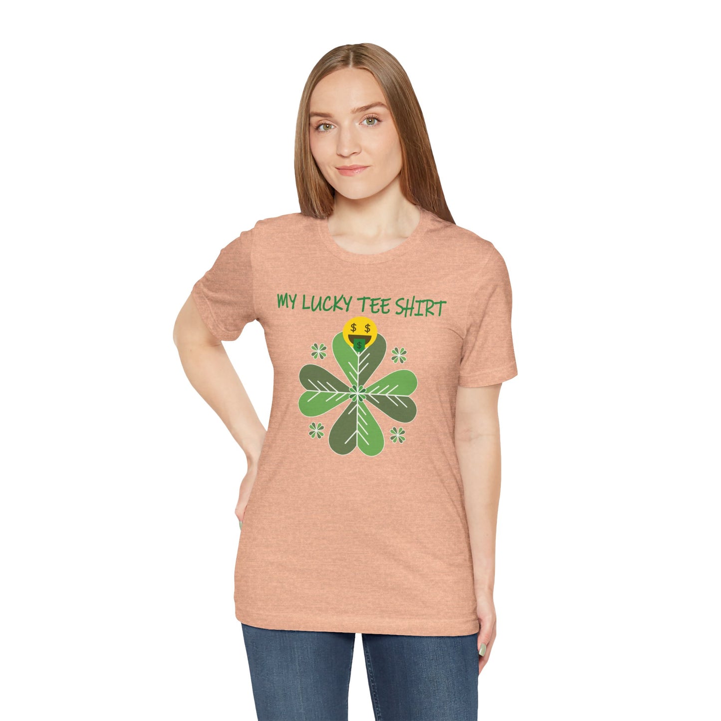 Unisex Cotton Tee Shirt with Lucky Prints