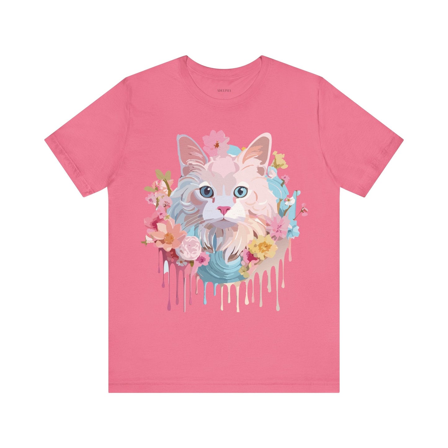 Cat Graphic T Shirt Unisex Short Sleeve Vintage Adelpha Art Tee