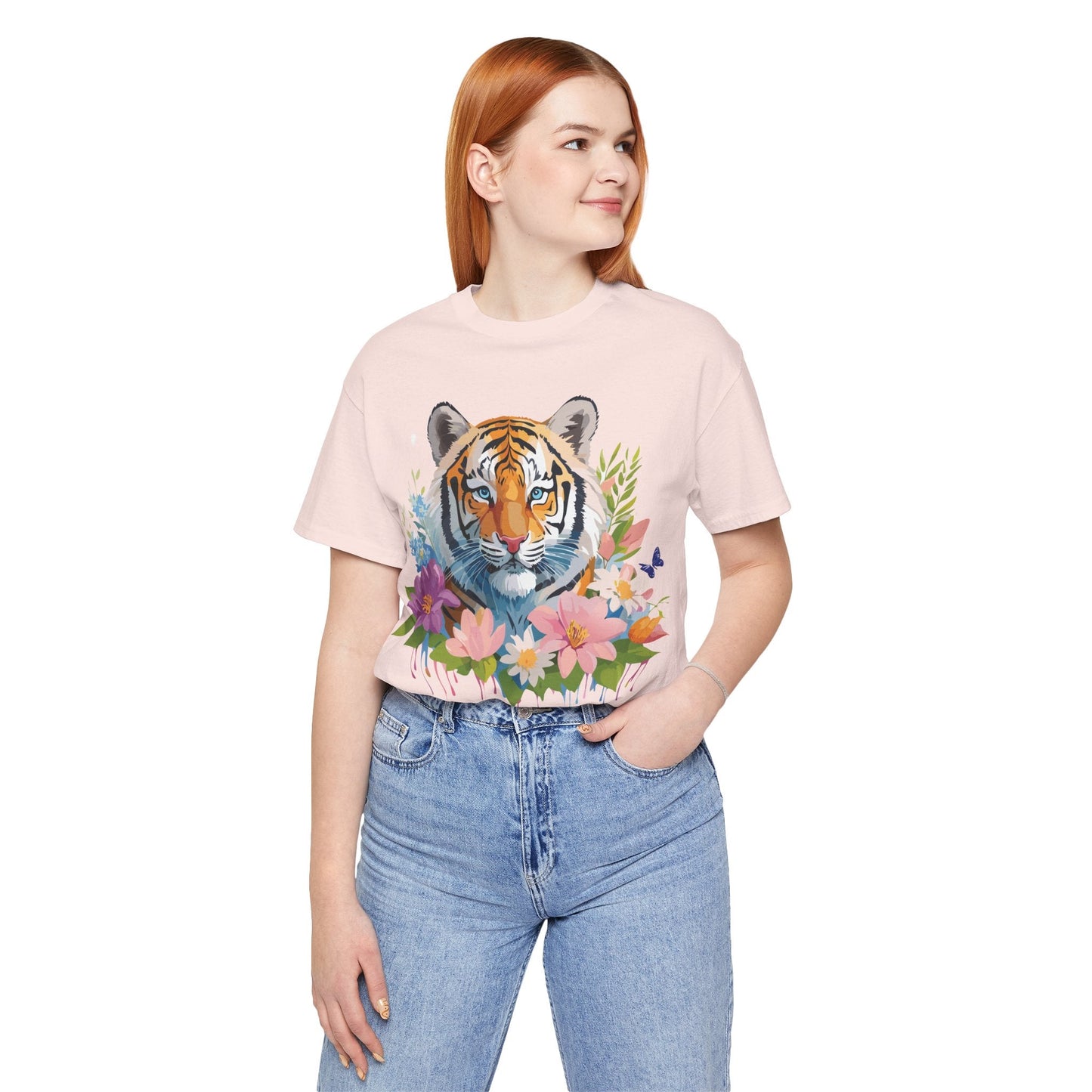 Tiger Graphic Tee Unisex Vintage Inspired Shirt By Adelpha Premium Short Sleeve Edition