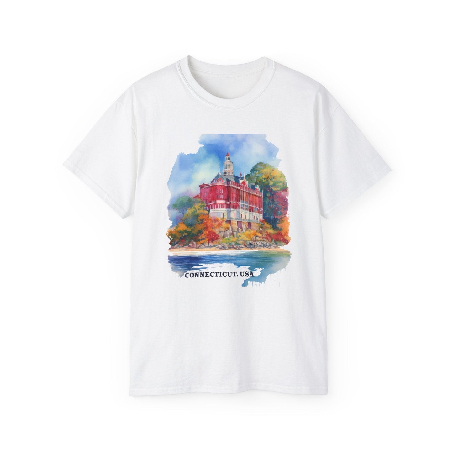 Connecticut Graphic Unisex Cotton T‑Shirt 2