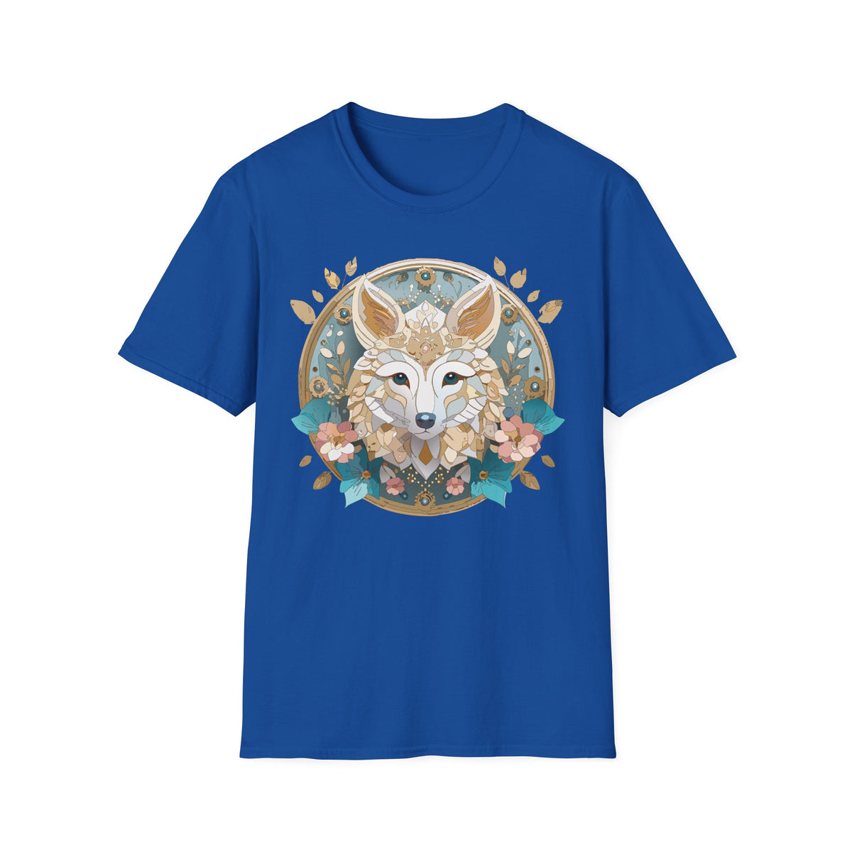 Floral Fox Mandala T-Shirt | Boho Fennec Fox Illustration