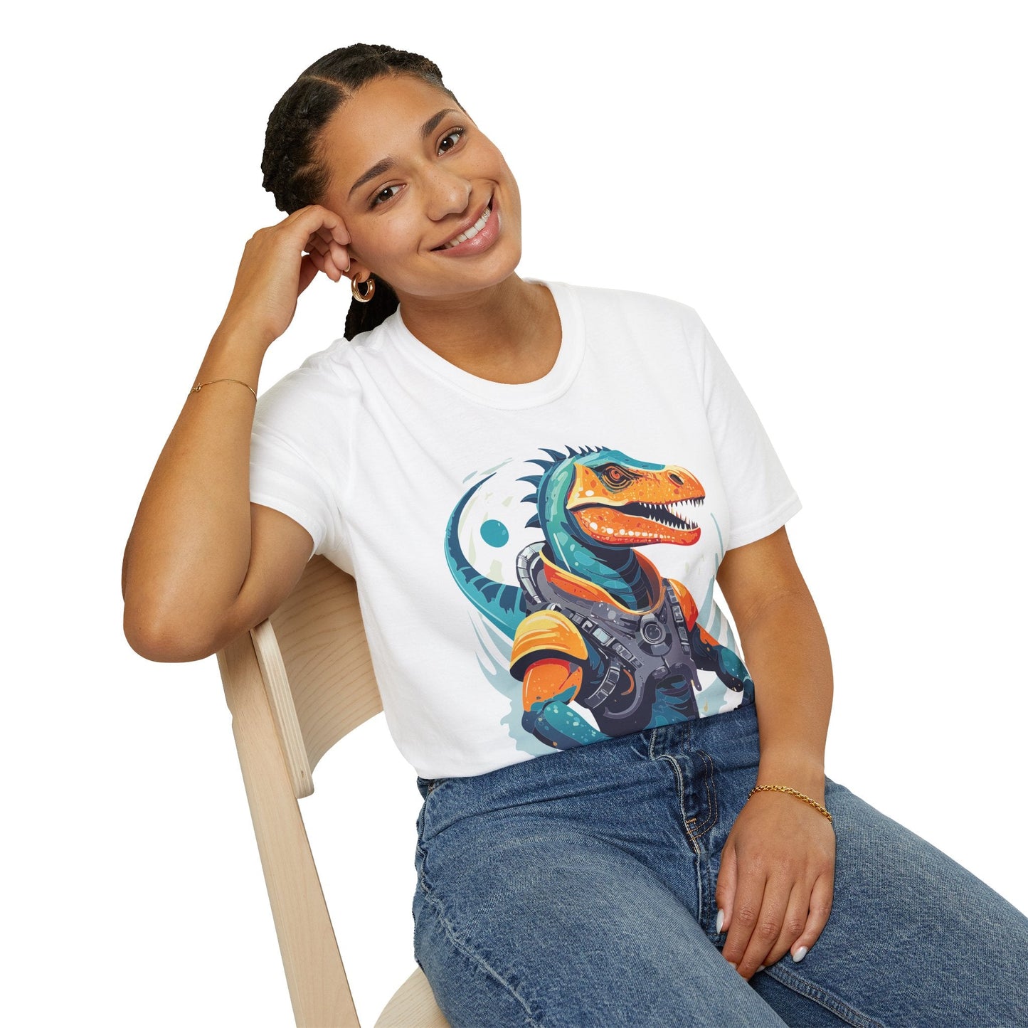 Alien Graphic Unisex Cotton Softstyle UFO Artwork Tee 10