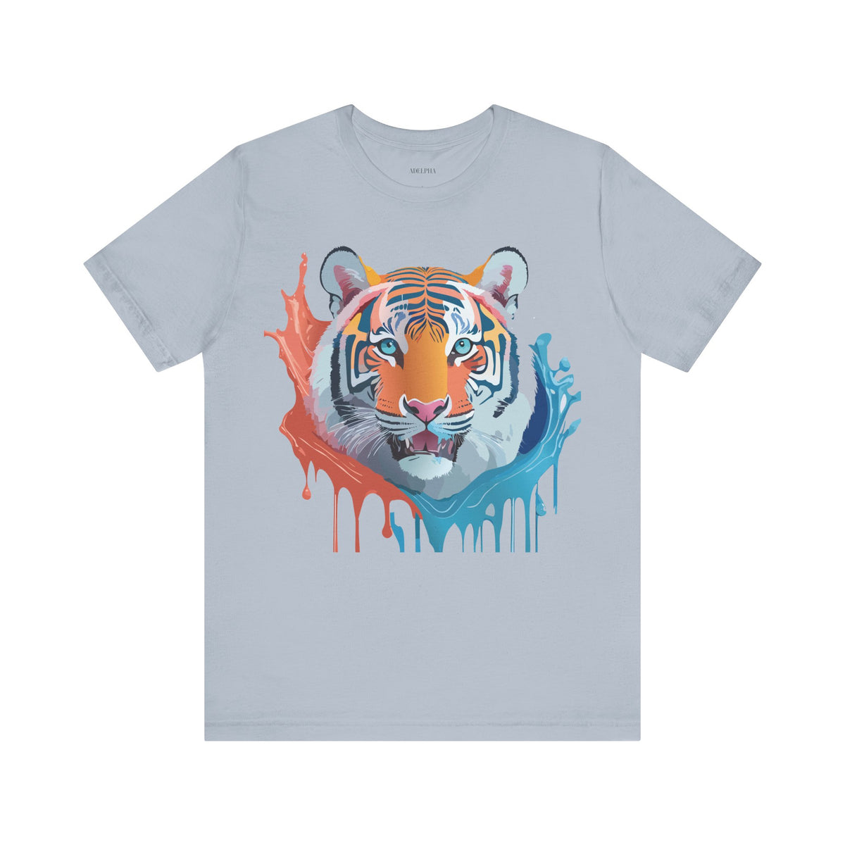 Tiger Graphic Unisex Cotton Bella+Canvas Tee with Art Animal Design e66