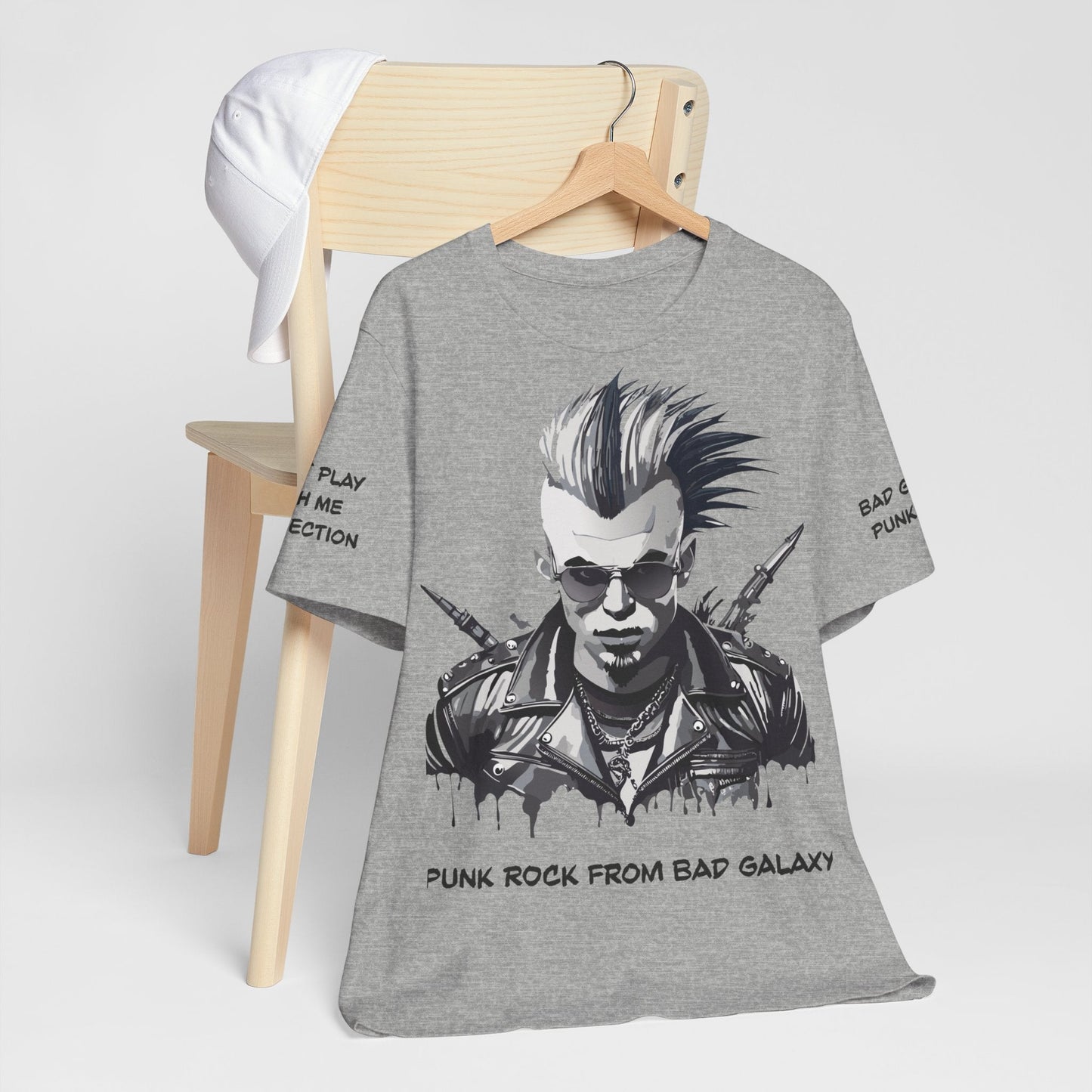 Punk Rock Tee Shirt From Bad Galaxy Made To Order 100 Percent Cotton Eco Friendly Inks USA