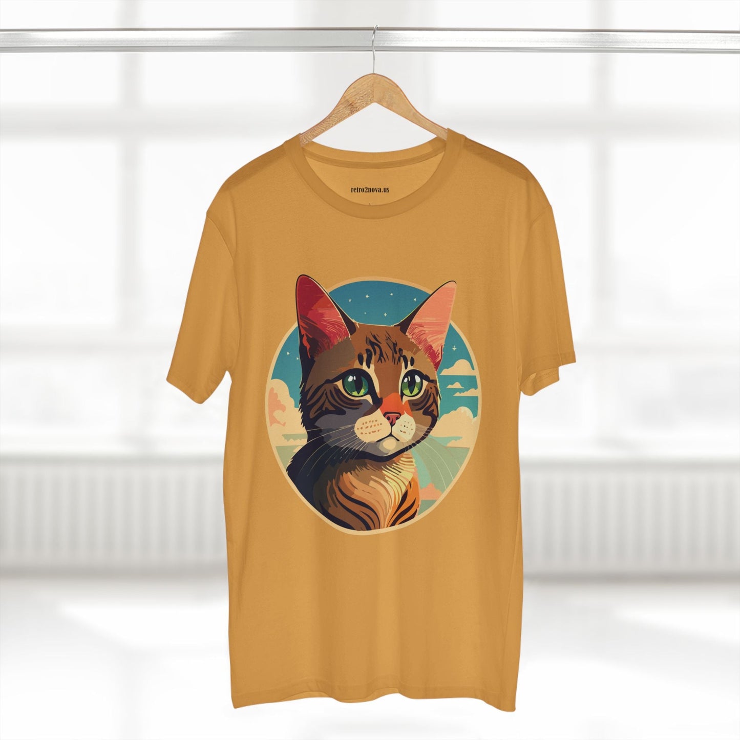 Animals Shirt Cat Design Unisex Premium Cotton Tee With Original Art From Retro2Nova Collection Exclusive Edition