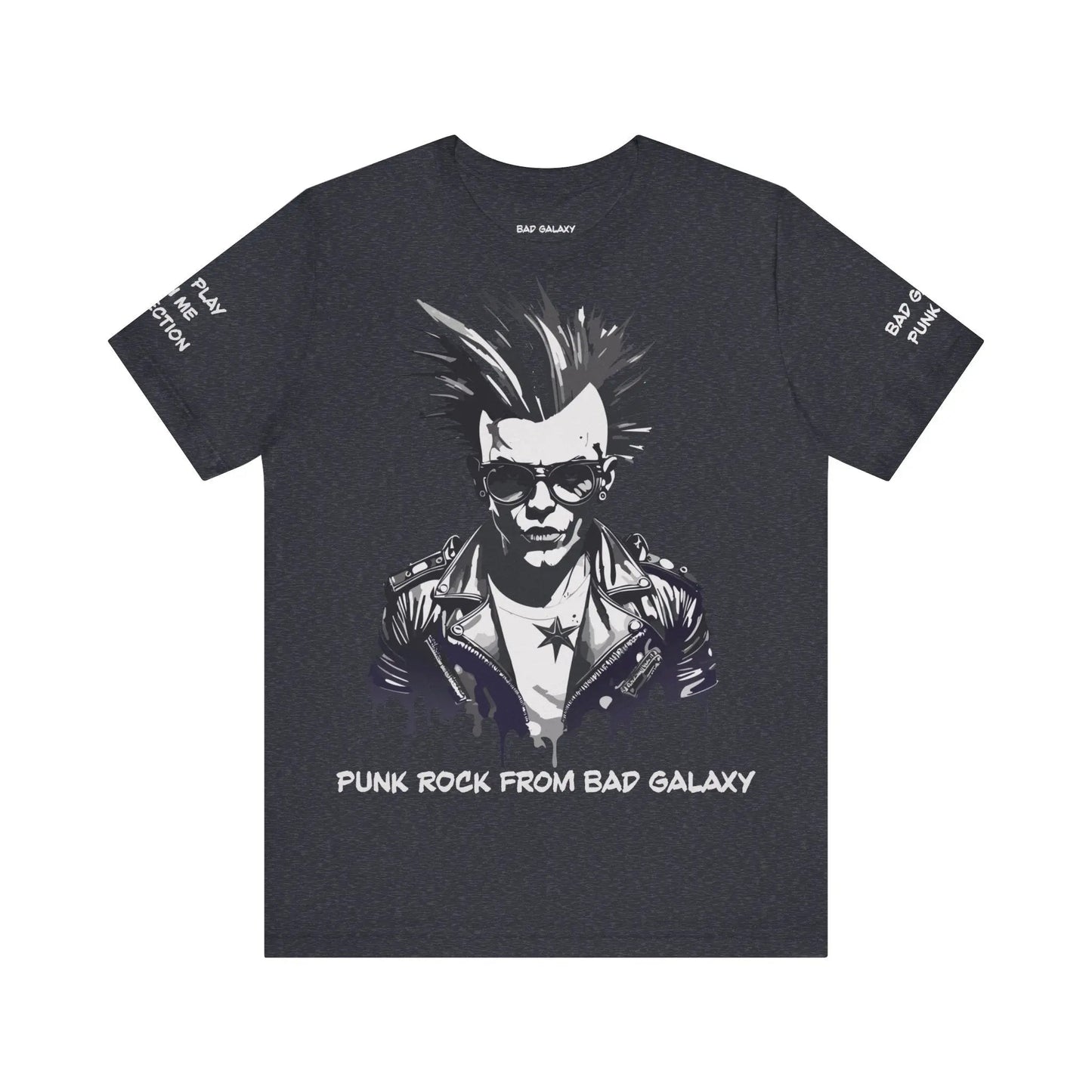 Bad Galaxy Punk Rock Tee Shirt Lightweight Fabric Made To Order 100 Percent Cotton Eco Friendly Inks