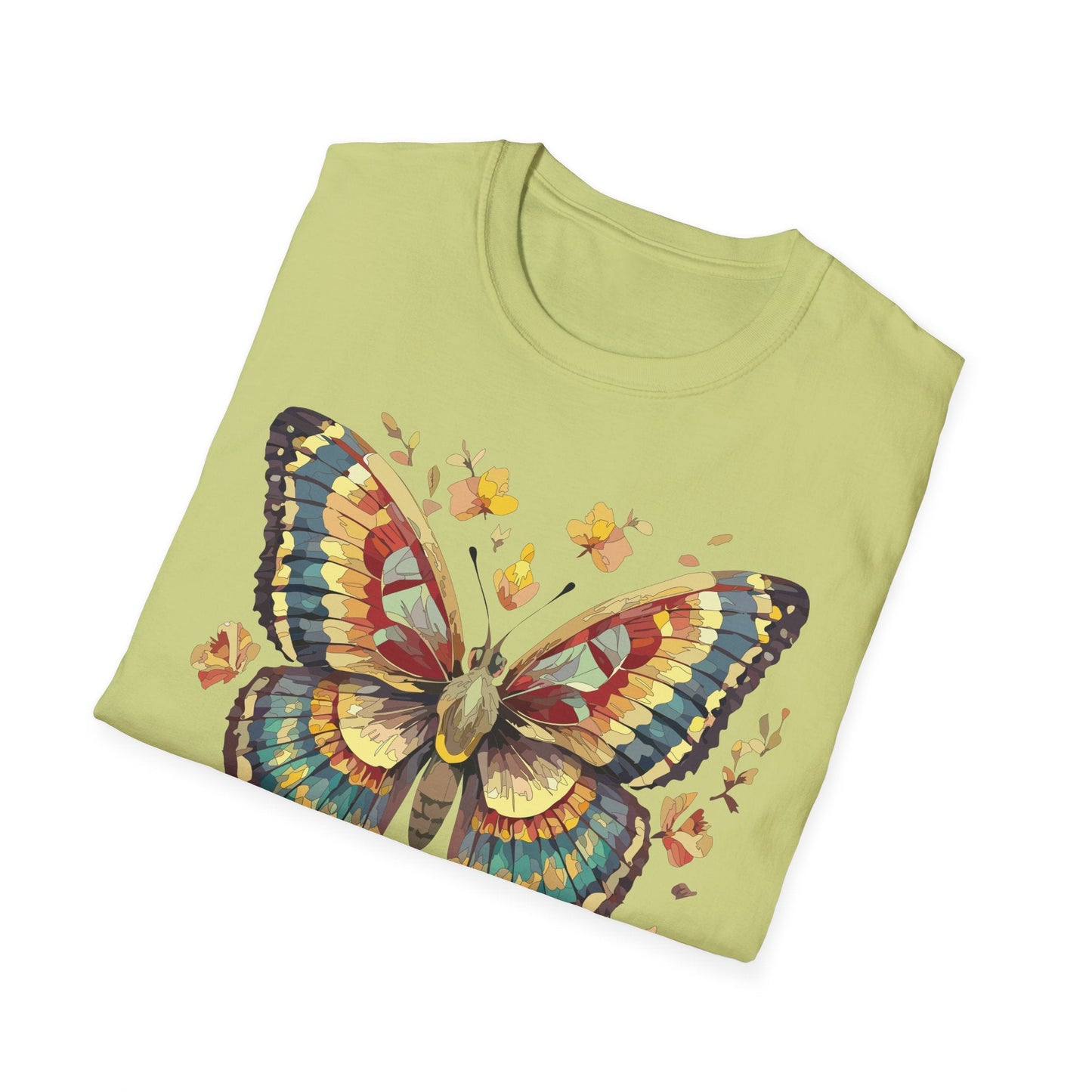 Butterfly Graphic T Shirt Unisex Gildan Softstyle 64000 Monarch Design Lightweight Everyday Wear