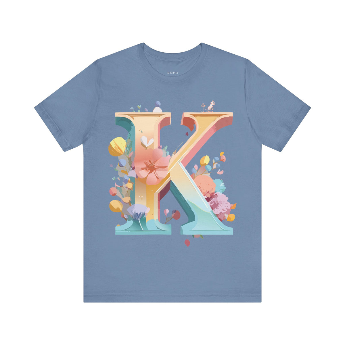 Letter K Graphic Unisex Cotton Bella+Canvas Tee with Art Letter Design
