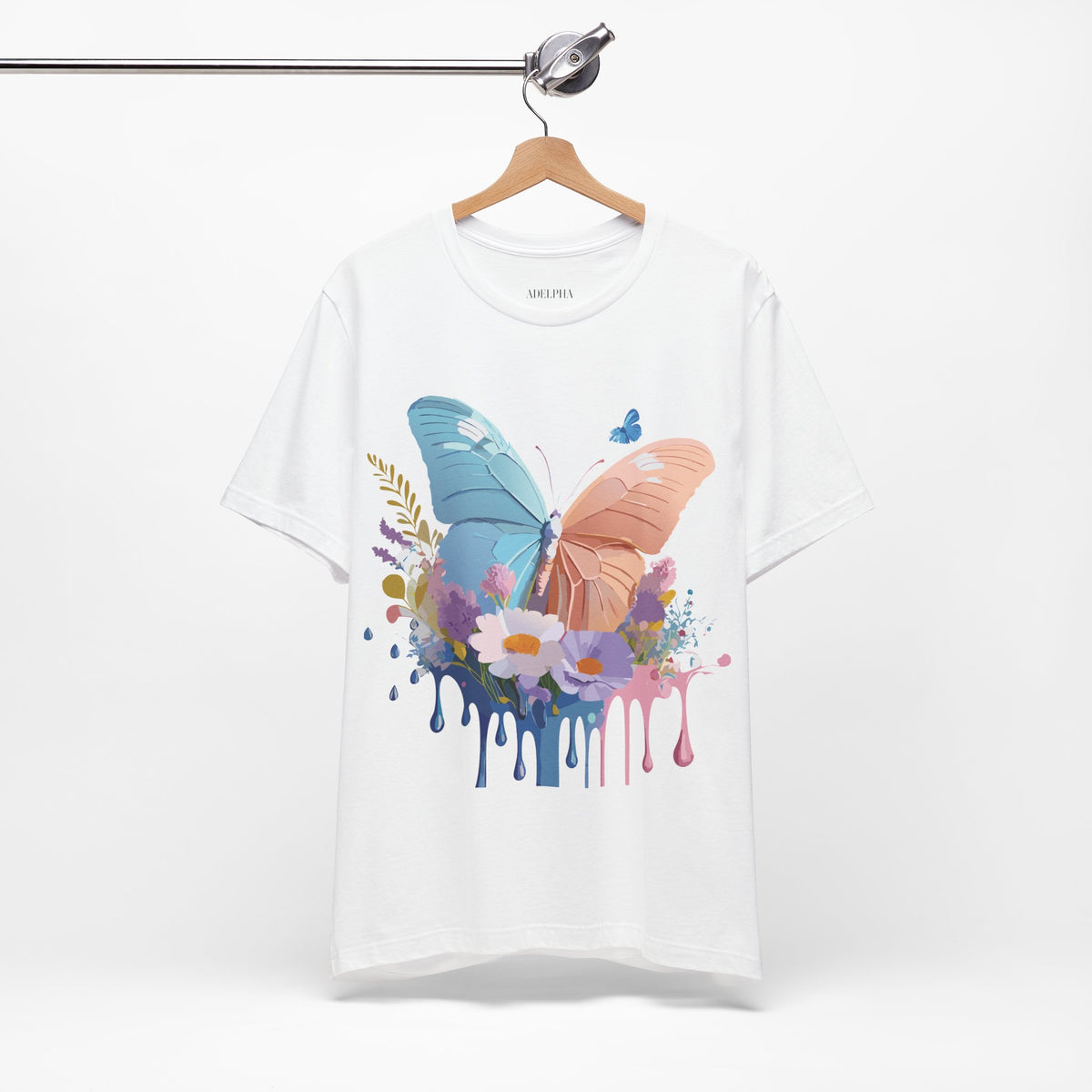 Butterfly Graphic Unisex Cotton Bella+Canvas Tee with Art Design n25