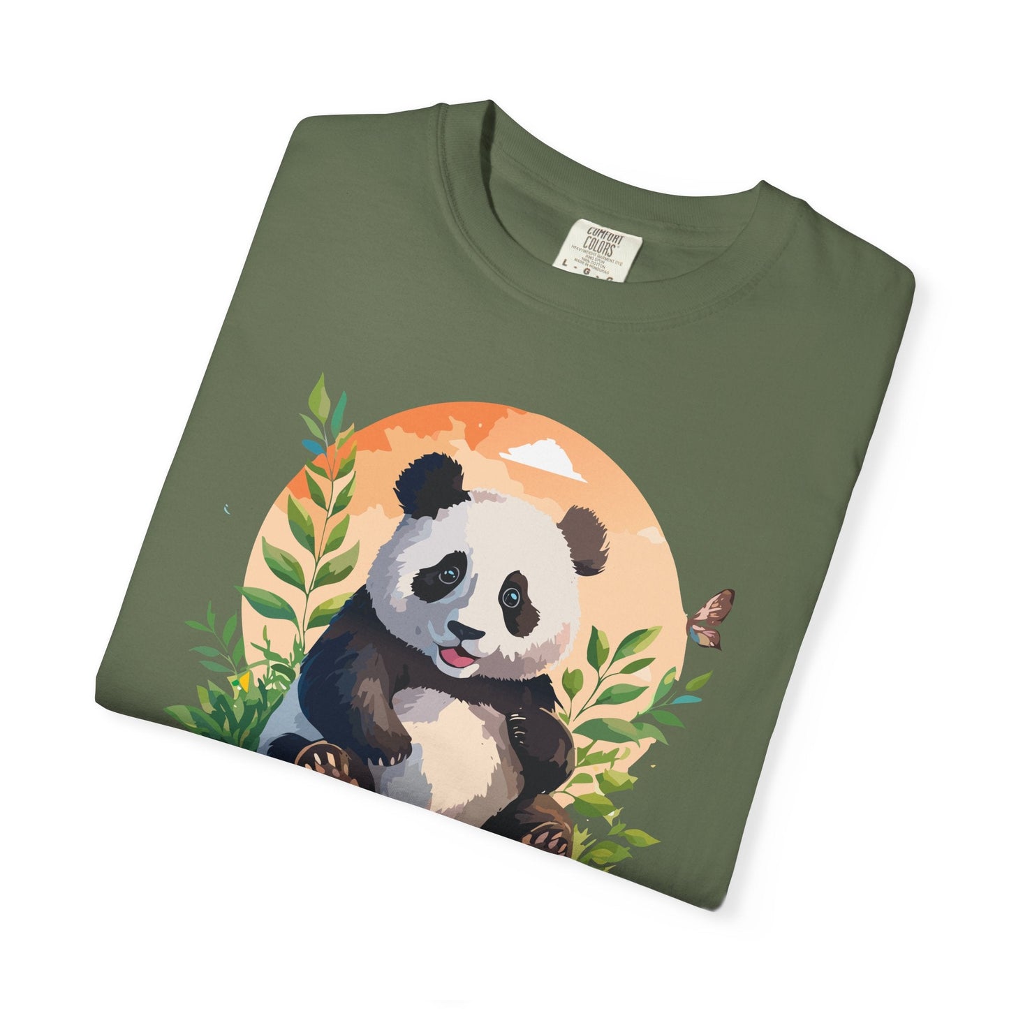 Panda Portrait Graphic T-Shirt Unisex Cotton Floral Animal Art Tee pp4