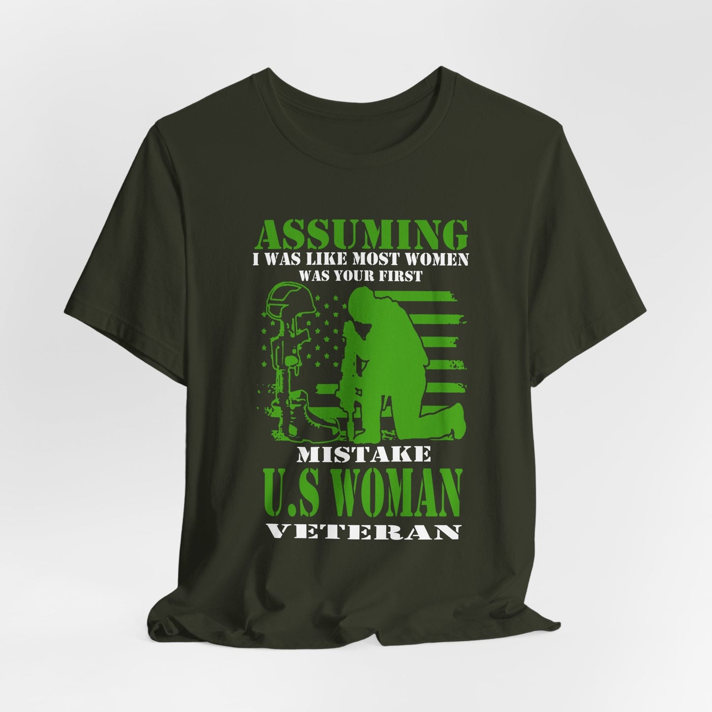 Army Veteran Patriotic Graphic Design Unisex Cotton T-Shirt v45