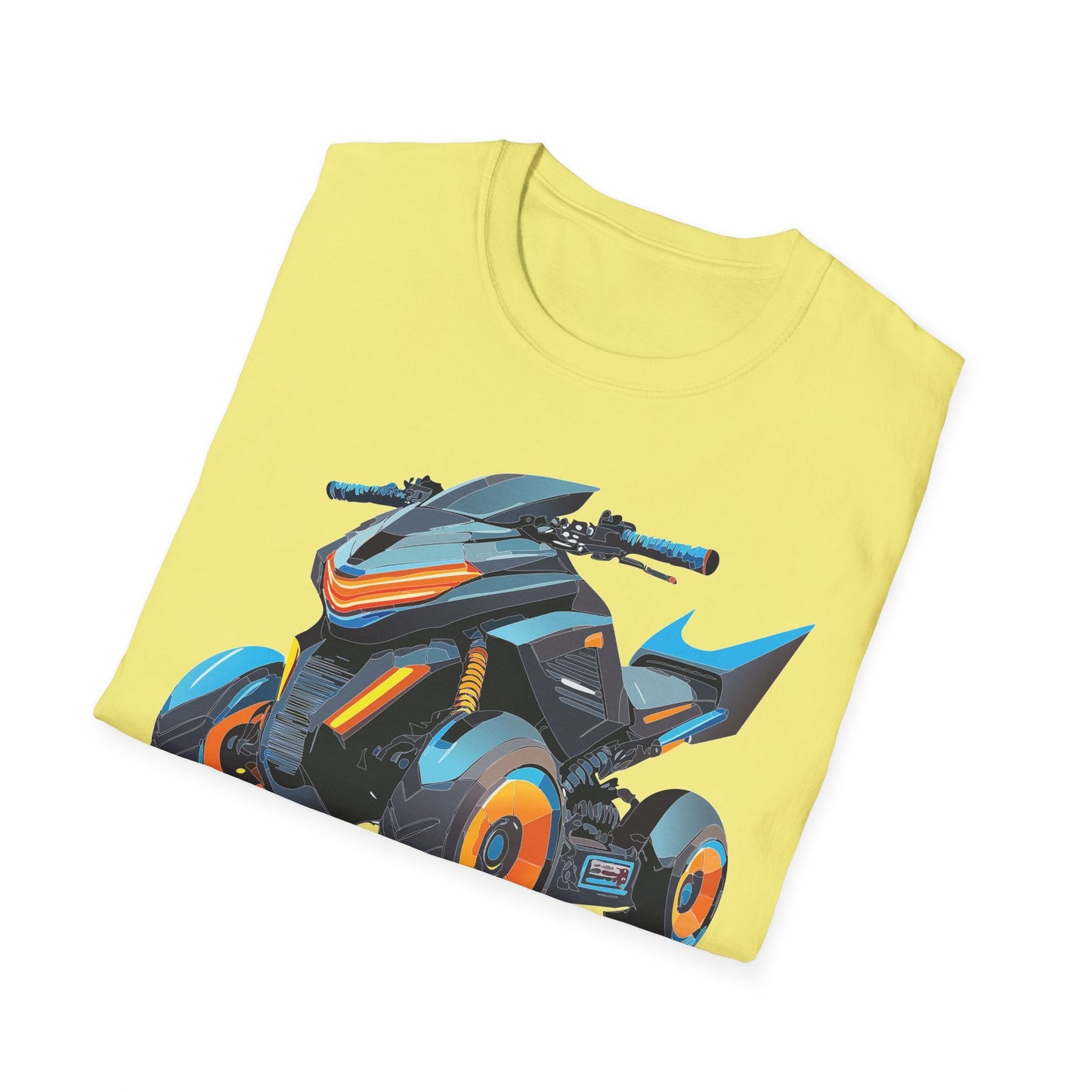Unisex Motorcycle Art Design T Shirt Softstyle 64000 MTB Graphic Tee For Riders