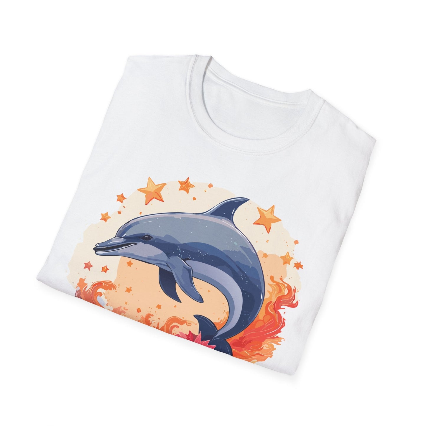 Dolphin Shirt Unisex Tee Gildan Softstyle 64000 100 Percent Ring Spun Cotton Comfort Wear