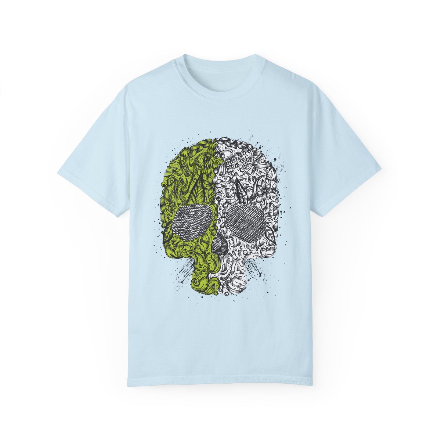 Unisex Cotton Tee Shirt with Skull