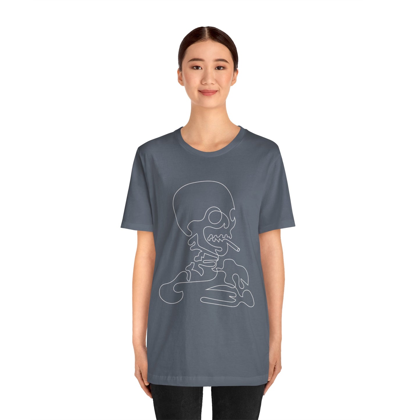 Unisex Cotton Tee Shirt with Skull