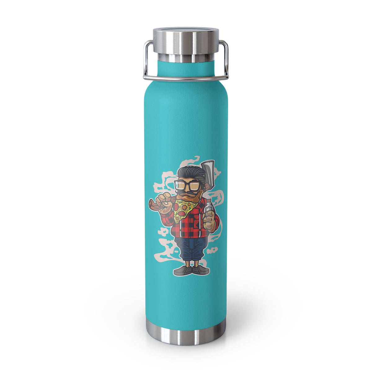 22oz Copper Insulated Water Bottle with Cartoon Design - CV104