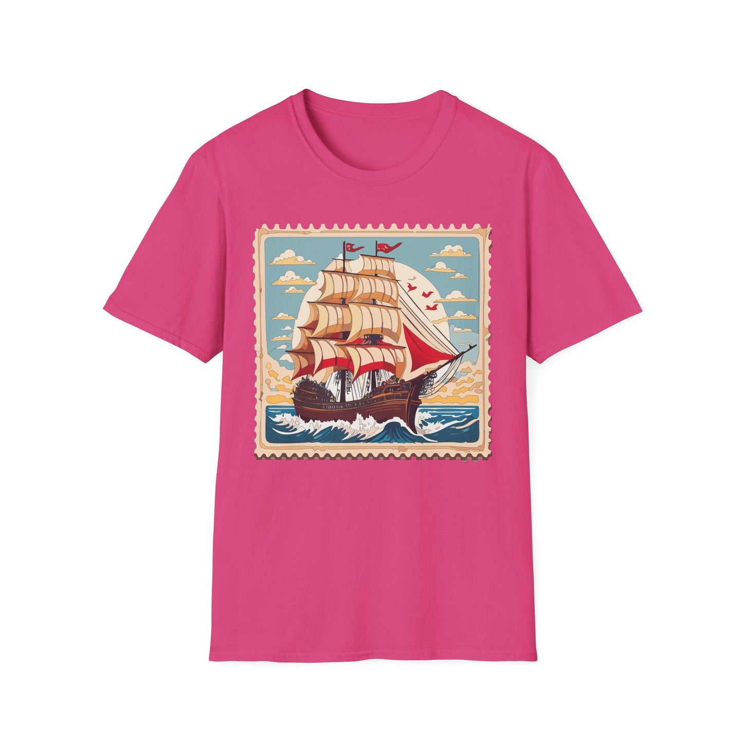 Ship T Shirts Frigate T Shirts Vessel Tee Shirt Unisex Softstyle Gildan 64000 Cotton Tee