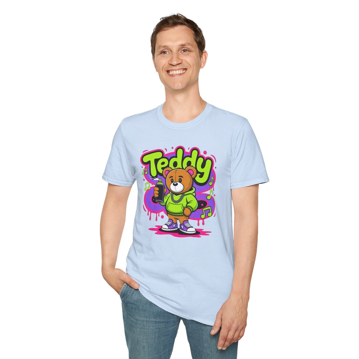 Cartoon T Shirt With Animation Funny Animals Tee Unisex Softstyle Gildan 64000 Cotton