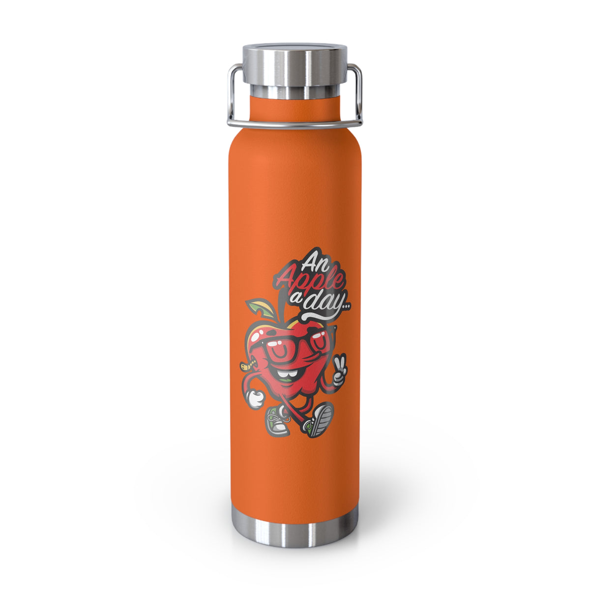 22oz Copper Insulated Water Bottle with Cartoon Design - CV81