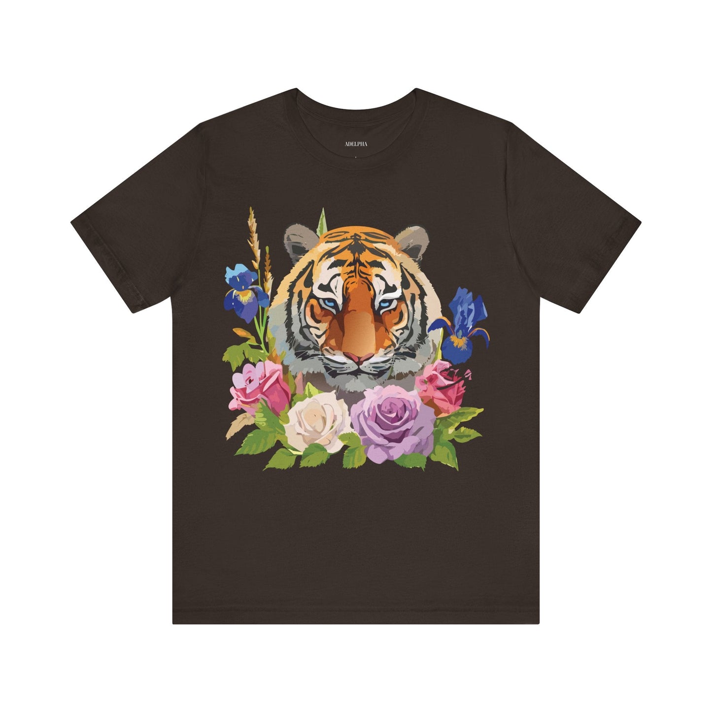 Tiger Graphic Tee Unisex Short Sleeve Tee With Vintage Inspired Artwork By Adelpha