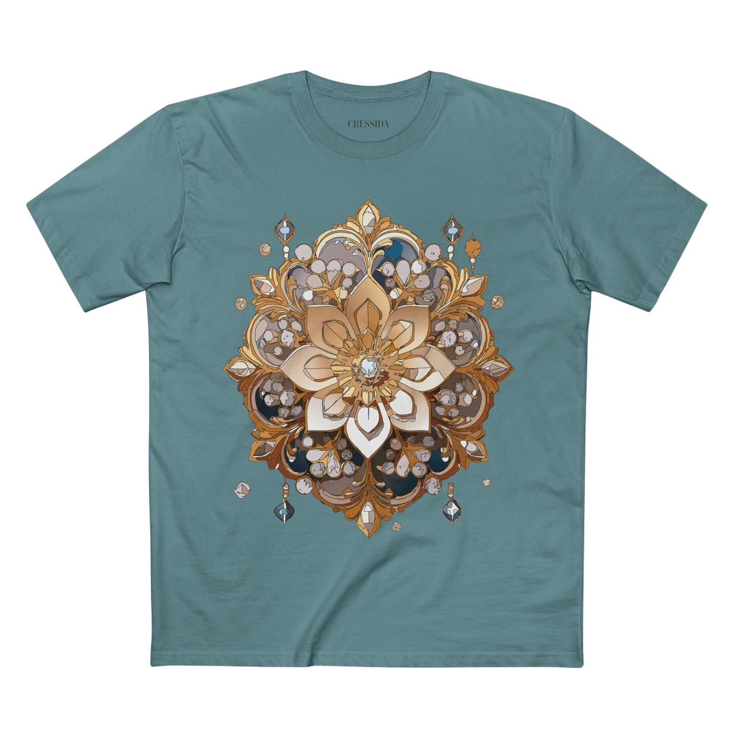 Floral Graphic T-Shirt Unisex 100 Cotton Art Design with Antique Flowers Tee 22