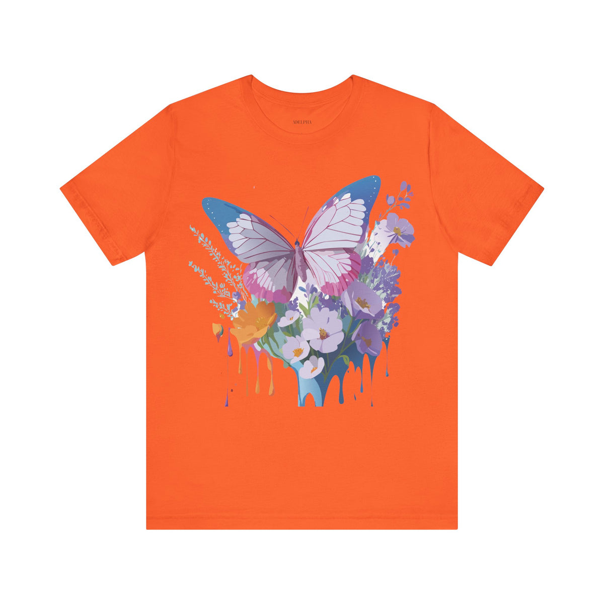 Butterfly Graphic Unisex Cotton Bella+Canvas Tee with Art Design n102