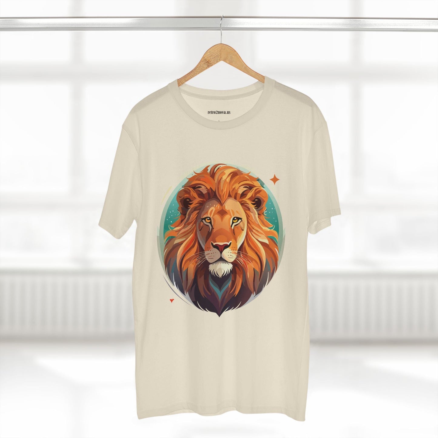 Unisex Lion Shirt With Original Art Design Premium Cotton Tee By Retro2Nova For Soft Breathable Everyday Comfort