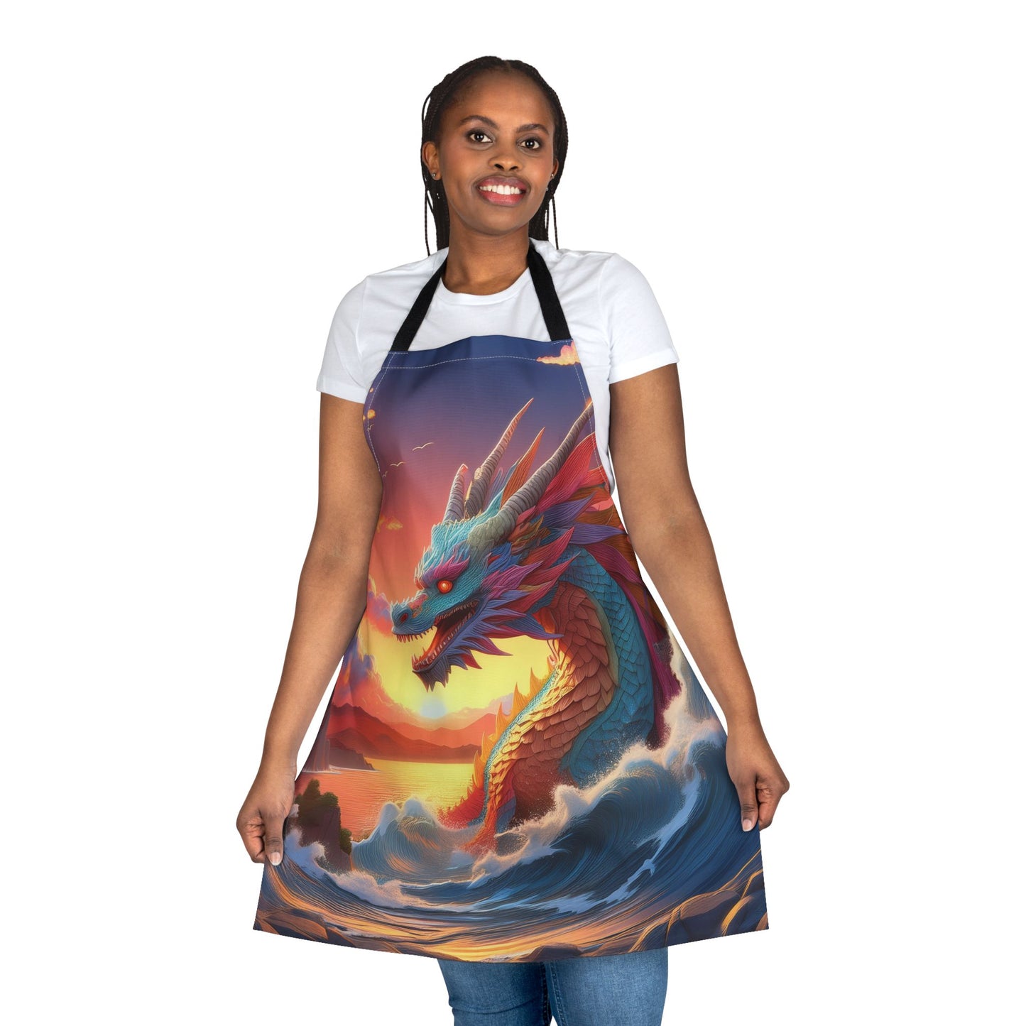 Dragon 100% Polyester Stain-resistant 31.5 x 25.6 | Art Print Canvas Apron 2