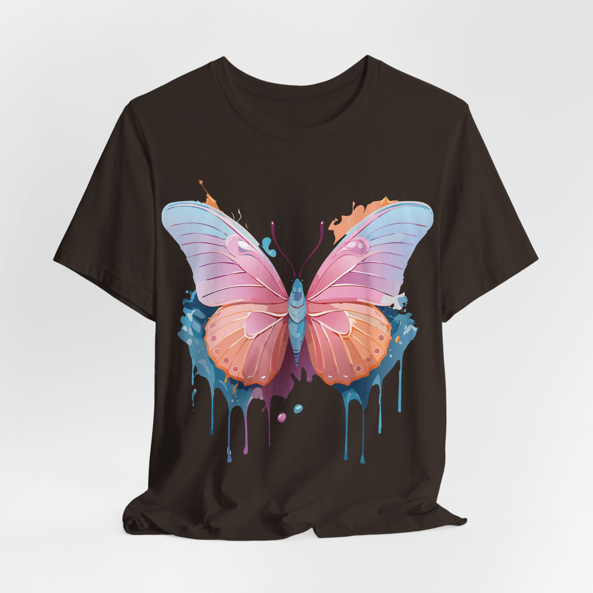 Butterfly Graphic Unisex Cotton Bella+Canvas Tee with Art Design n53
