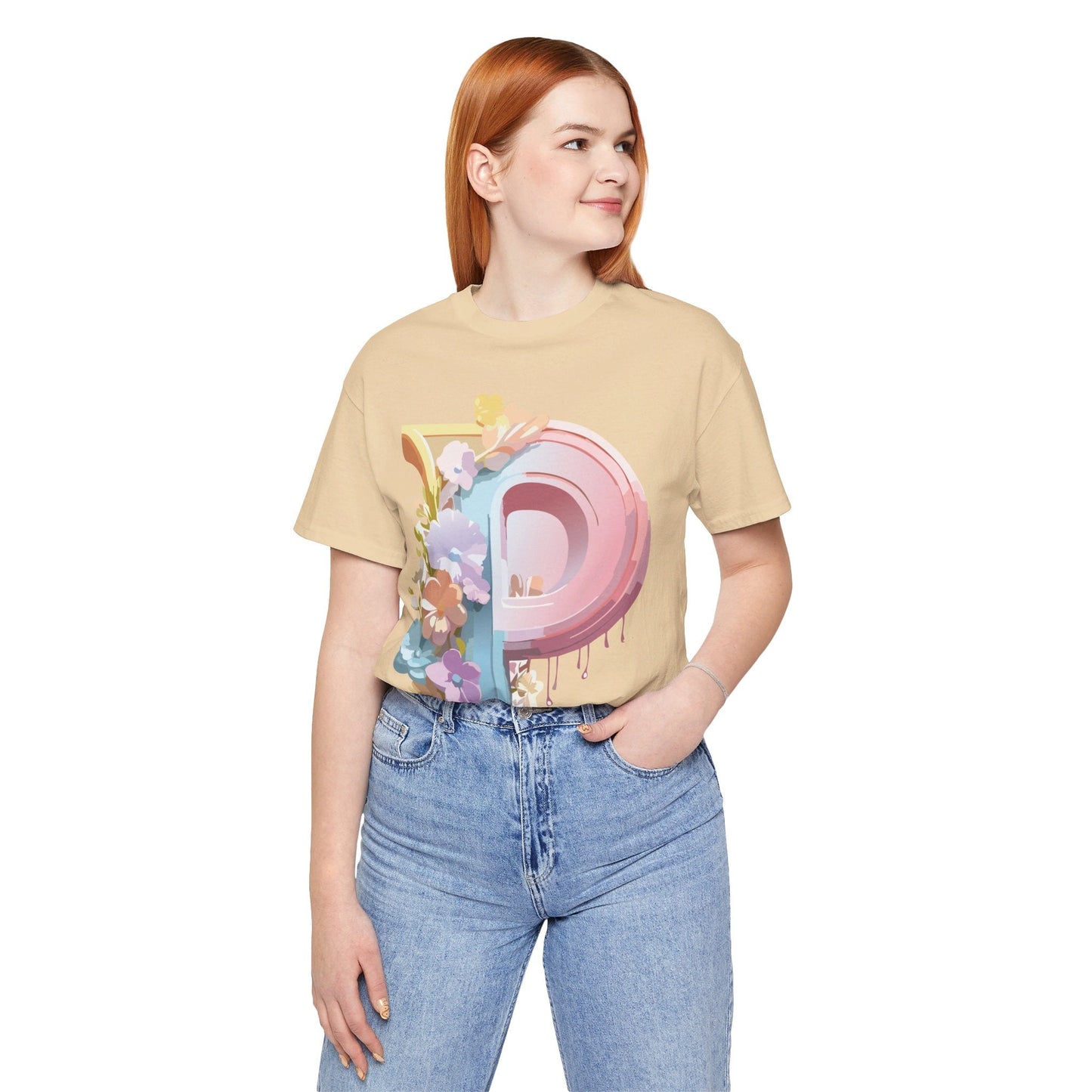 Adelpha Letter P Graphic Tee Unisex Vintage Inspired Art Design Jersey Short Sleeve Shirt