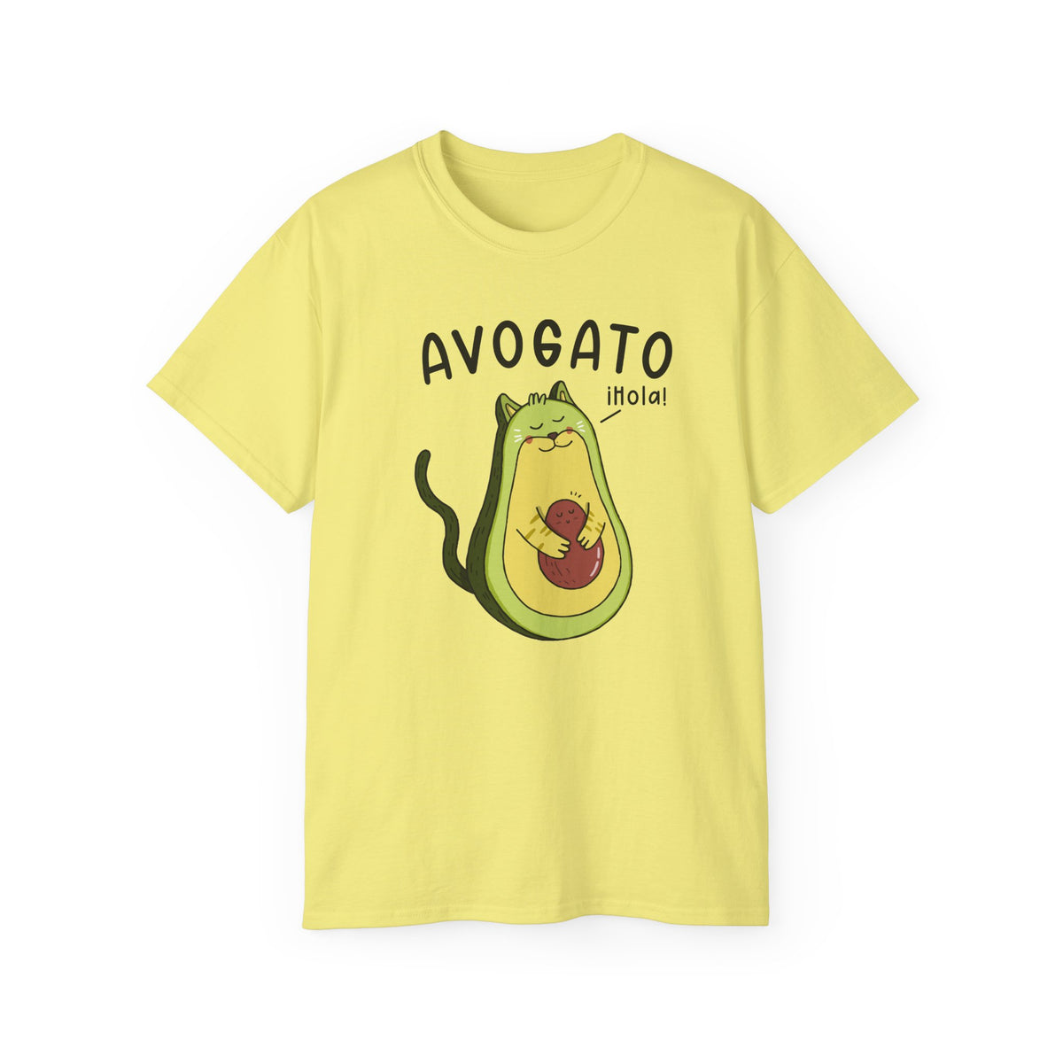 Avogato Avocado Cat Tee | Cute Avocado Cat Illustration
