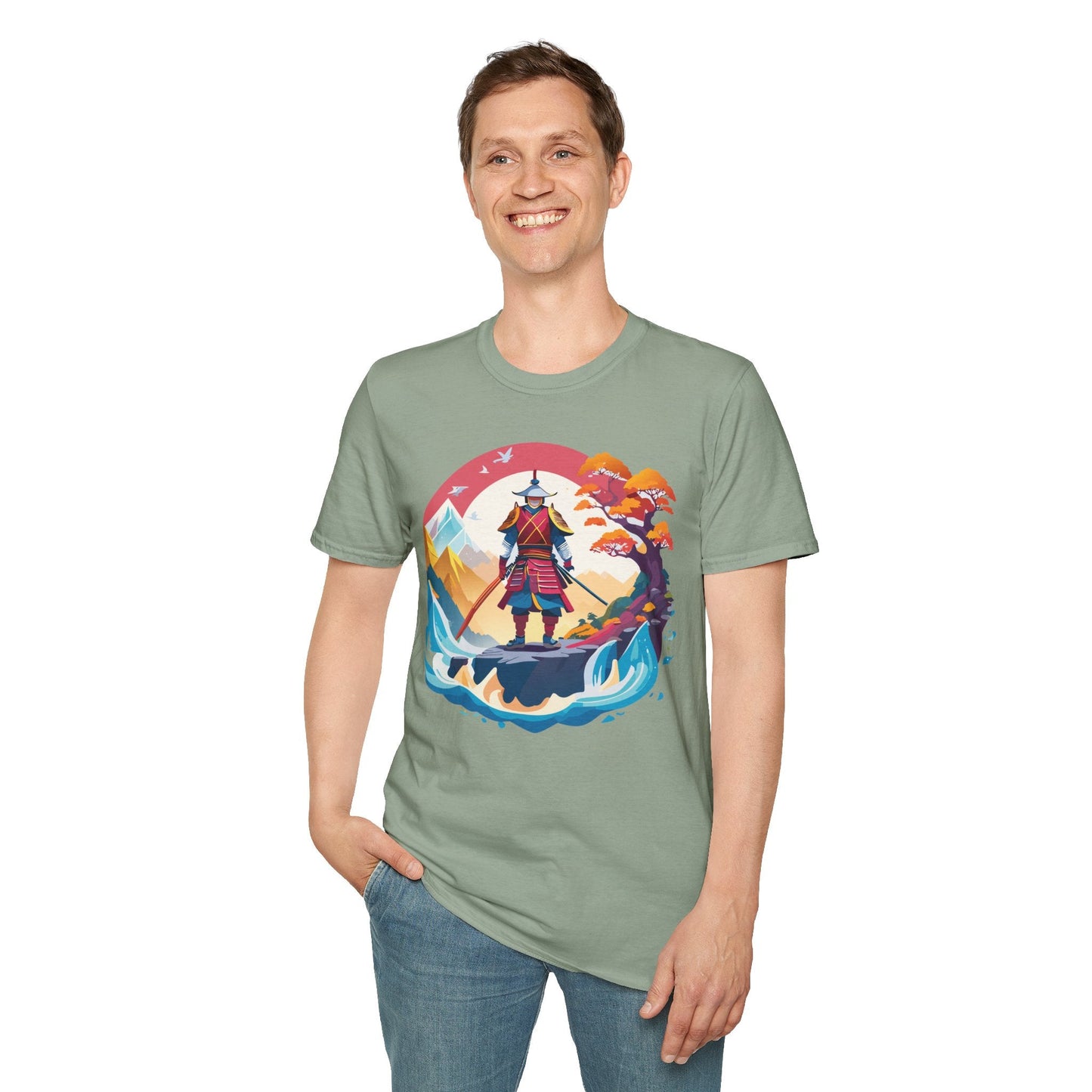 Samurai Shirt Gildan Softstyle 64000 Ring Spun Cotton Unisex Tee For Everyday Comfort