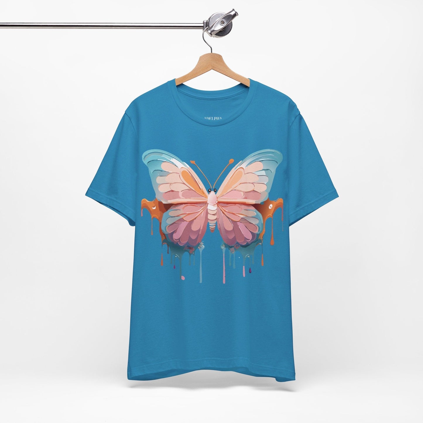 Butterfly Graphic Unisex 100 Cotton Lightweight Vintage Design Jersey Tee 86