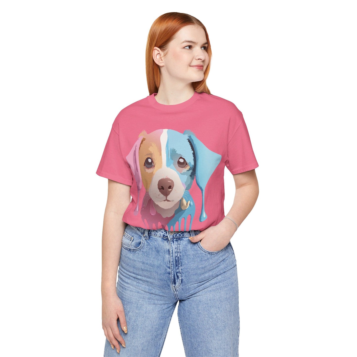 Unisex Dog Graphic Tee With Vintage Inspired Artwork By Adelpha Short Sleeve Casual Shirt