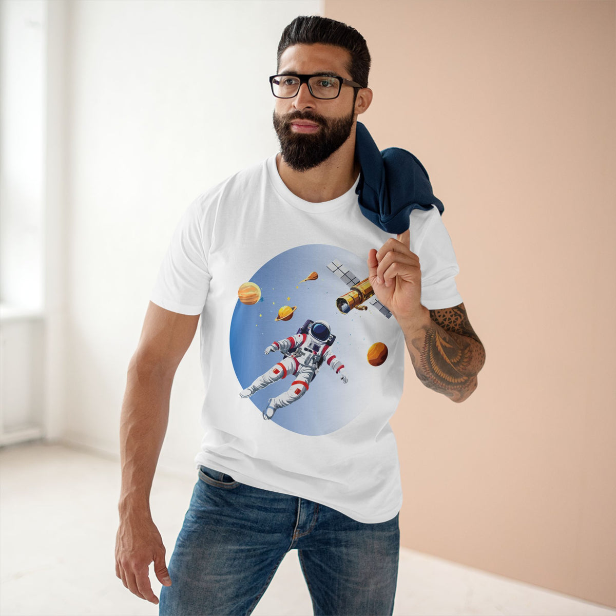 Cosmos Astronaut Graphic Tee Staple Unisex 100 Cotton Tee Shirt - CS-20