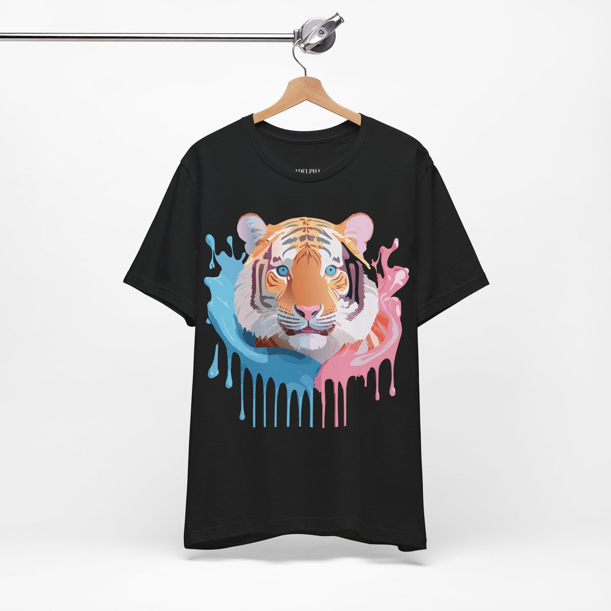 Tiger Graphic Unisex Cotton Bella+Canvas Tee with Art Animal Design e60