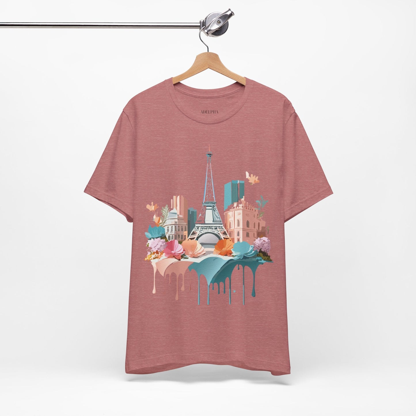 Paris Vintage Inspired Graphic Tee Unisex Short Sleeve Shirt Adelpha Artwork Studio